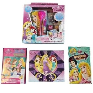 Disney Princess Diary Wall Art Sticker Puzzles Play Pack Gift NEW Girly‎ Kidcore